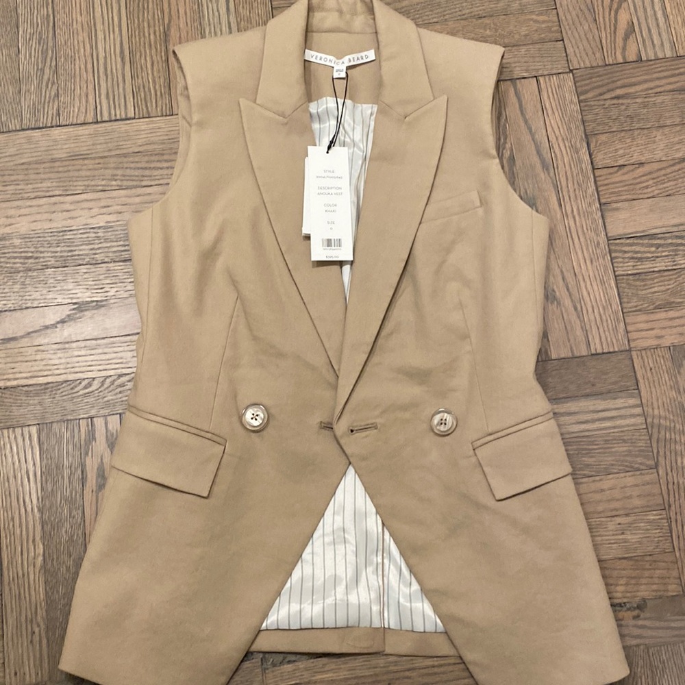 Veronica Beard Khaki Blazer Vest Never Worn